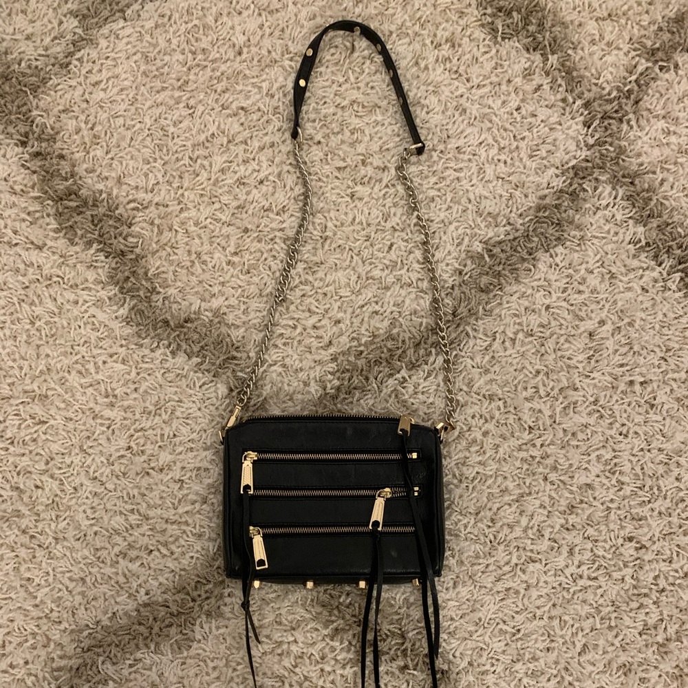 Black Rebecca minkoff zipper purse